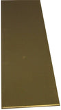 K & S 8232 Decorative Metal Strip, 1 in W, 12 in L, 0.016 in Thick, Brass
