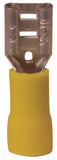 GB 20-145F Disconnect Terminal, 600 V, 12 to 10 AWG Wire, 1/4 in Stud, Vinyl Insulation, Yellow