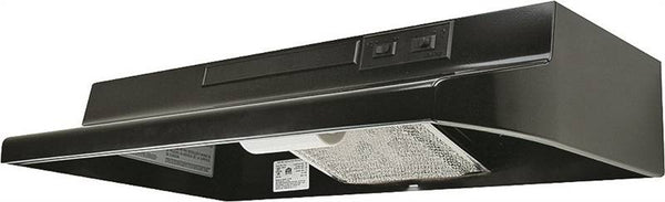 Air King Advantage AV Series AV1306 Range Hood, 180 cfm, 2 Fan, 30 in W, 12 in D, 6 in H, Cold Rolled Steel, Black