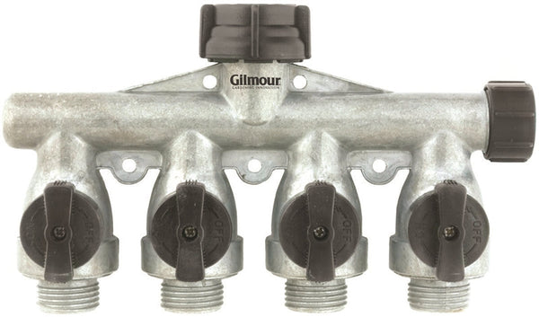 Gilmour AY4FFM Shut-Off Valve, 4 -Port/Way, Aluminum Body