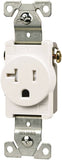 Eaton Wiring Devices TR1877W-BXSP Single Receptacle, 2 -Pole, 125 V, 20 A, Side Wiring, NEMA: NEMA 5-20R, White