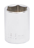 Vulcan MT6499677 Drive Socket, 16 mm Socket, 3/8 in Drive, 6-Point, Chrome Vanadium Steel, Chrome