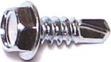 MIDWEST FASTENER 03281 Screw, #8 Thread, 1/2 in L, Coarse Thread, Hex Drive, Self-Drilling, Sharp Point, Steel, Zinc