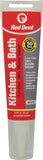 Red Devil 0883 Silicone Sealant, White, 24 hr Curing, -60 to 400 deg F, 2.8 oz Tube