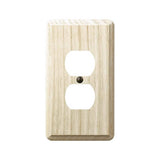 AmerTac Contemporary 401D Outlet Wallplate, 5-1/4 in L, 3 in W, 1 -Gang, Wood, Ash, Screw Mounting