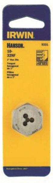 IRWIN 9331 Machine Screw Die, #10-32 Thread, NF Thread, Right Hand Thread, HCS