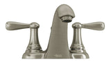 American Standard Marquette Series 7764SF Bathroom Faucet, 1.5 gpm, 2-Faucet Handle, Metal, Brushed Nickel, Lever Handle