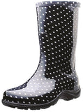 Sloggers 5013BP-08 Rain and Garden Boots, 8 in, Polka Dot, Black/White