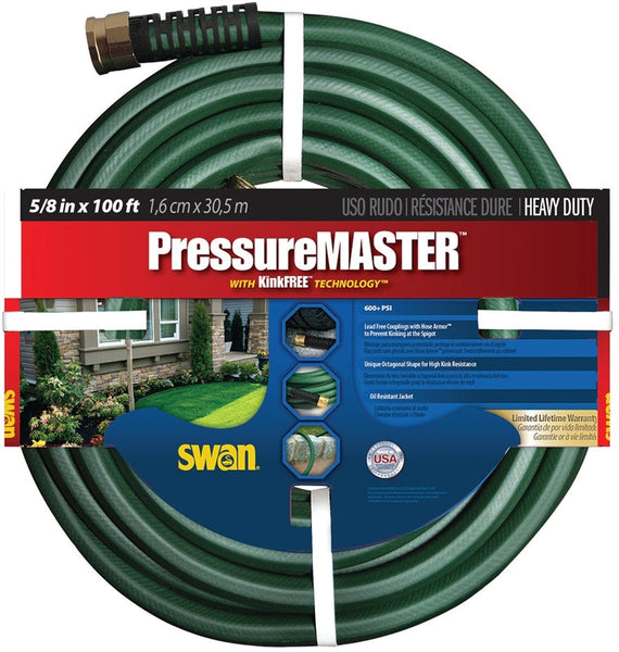 SWAN SN7958100 Garden Hose, 100 ft L, Green