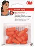 3M 92077-80025T Ear Plugs, 32 dB NRR, Foam Ear Plug, Orange Ear Plug