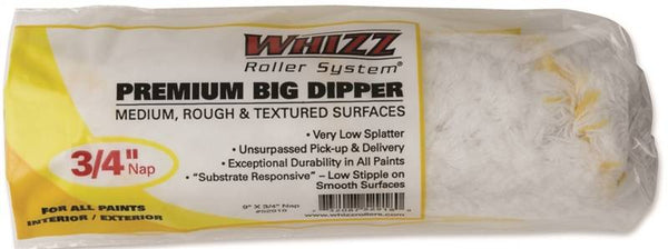 WHIZZ 52918 Paint Roller Cover, 3/4 in Thick Nap, 9 in L, Woven Fabric Cover