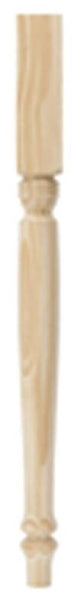 Waddell 2921 Table Leg, 29 in H, 2-1/4 in W, Pine Wood, Beige, Smooth Sanded