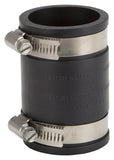 ProSource Coupling, 1-1/2 in x 1-1/2 in, PVC, Black