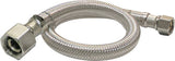 Plumb Pak EZ Series PP23852 Sink Supply Tube, 3/8 in Inlet, Compression Inlet, Delta Outlet, Stainless Steel Tubing