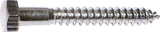 MIDWEST FASTENER 01334 Lag Screw, 1/2 in Thread, 4 in OAL, Zinc