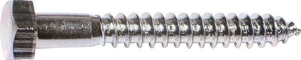 MIDWEST FASTENER 01334 Lag Screw, 1/2 in Thread, 4 in OAL, Zinc