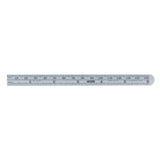 GENERAL 305ME Precision Measuring Ruler with Graduations, SAE/Metric Graduation, Stainless Steel, Black, 15/32 in W