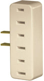 Leviton 001-00065-00I Triple Tap Outlet Adapter, 2 -Pole, 15 A, 125 V, 3 -Outlet, NEMA: NEMA 1-15R, Ivory