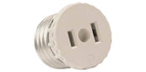 Leviton 002-00125-000 Lamp Holder Adapter, 660 W, Plastic, White