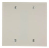 Leviton 000-78025-000 Wallplate, 4-1/2 in L, 4.56 in W, 0.22 in Thick, 2 -Gang, Thermoset, Light Almond, Smooth