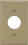 Leviton 86004 Single Receptacle Wallplate, 4-1/2 in L, 2-3/4 in W, 1 -Gang, Thermoset Plastic, Ivory, Smooth