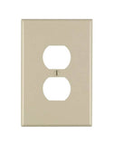 Leviton 86103 Wallplate, 3-1/2 in L, 5-1/4 in W, 1 -Gang, Thermoset Plastic, Ivory, Smooth