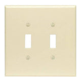 Leviton 86109 Wallplate, 5-1/4 in L, 5.31 in W, 2 -Gang, Plastic, Ivory