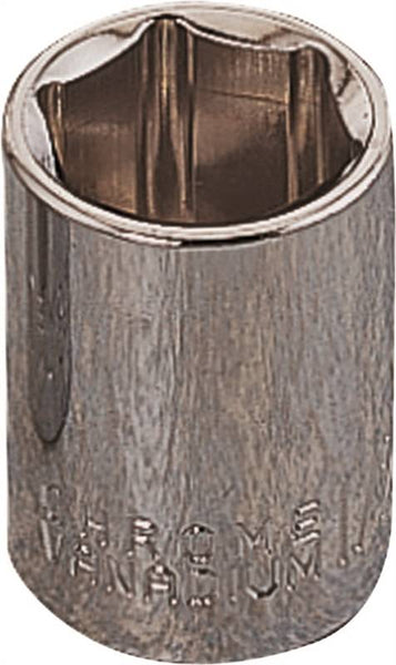 Vulcan MT6482665 Drive Socket, 9/32 in Socket, 1/4 in Drive, 6-Point, Chrome Vanadium Steel, Chrome