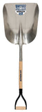 SEYMOUR 49265 Grain Scoop, 15-1/4 in W Blade, 19 in L Blade, Aluminum Blade, Hardwood Handle, D-Shaped Handle, 46 in OAL