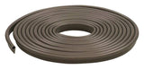 M-D 78196 Gasket Weatherstrip, 1/2 in W, 17 ft L, Vinyl, Brown