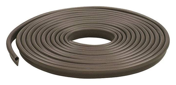M-D 78196 Gasket Weatherstrip, 1/2 in W, 17 ft L, Vinyl, Brown