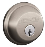 Schlage B60NV619 KA4 Deadbolt, Satin Nickel, 2-3/8 x 2-3/4 in Backset, C Keyway