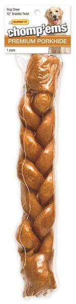 RUFFIN'IT 23161 Braided Twist Dog Chew, 10 in