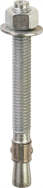 RED HEAD 12021 Wedge Anchor, 1/2 in Dia, 5-1/2 in L, Steel, Hot-Dipped Galvanized