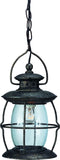 Boston Harbor BRT-CDC1701 Outdoor Pendant Lantern, 120 V, 60 W, Steel Fixture, Misty Pewter Fixture