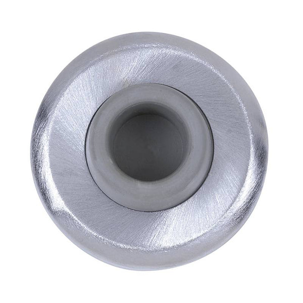 Tell Manufacturing DT100084 Stop and Bumper, 2-1/2 in Dia Base, 1 in Projection, Iron, Satin