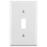 Leviton M24-88001-WMP Wallplate, 4-1/2 in L, 2-3/4 in W, 1 -Gang, Thermoset, White, Smooth