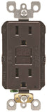 Leviton R00-GFNT1-00K GFCI Receptacle, 2 -Pole, 15 A, 125 V, Back, Side Wiring, NEMA: 5-15R, Brown