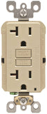 Leviton R91-GFNT2-0KI GFCI Receptacle, 2 -Pole, 20 A, 125 V, Back, Side Wiring, NEMA: 5-20R, Ivory