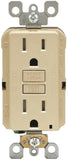 Leviton R91-GFTR1-0KI GFCI Duplex Receptacle, 2 -Pole, 15 A, 125 V, Back, Side Wiring, NEMA: 5-15R, Ivory