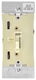 Leviton R01-TSL06-1KI Dimmer, 120 V, 600 W, CFL, Halogen, Incandescent, LED Lamp, 3-Way, Ivory