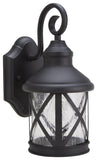 Boston Harbor LT-H01 Single Light Outdoor Wall Lantern, 120 V, 60 W, A19 or CFL Lamp, Steel Fixture, Black Fixture