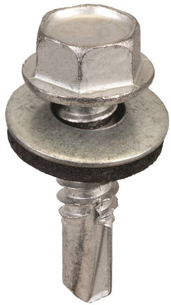 Acorn International SW-MM141G250 Screw, #14 Thread, Hex Drive, Self-Drilling, Self-Tapping Point, Galvanized Steel