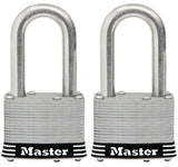 Master Lock 1SSTLFHC Padlock Set, Keyed Alike Key, 5/16 in Dia Shackle, 1-1/2 in H Shackle, Stainless Steel Shackle