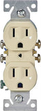 Eaton Wiring Devices C270V Duplex Receptacle, 2 -Pole, 15 A, 125 V, Push-in, Side Wiring, NEMA: 5-15R, Ivory