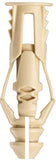COBRA ANCHORS 170S Wall Anchor, Polyethylene, Chrome, 29 lb