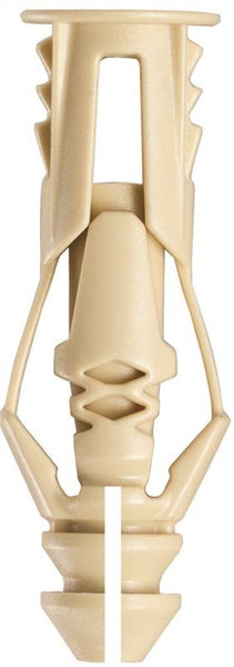 COBRA ANCHORS 170S Wall Anchor, Polyethylene, Chrome, 29 lb