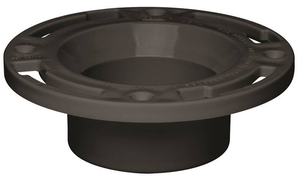 Oatey 43502 Closet Flange, 3, 4 in Connection, ABS, Black, For: 3 in, 4 in Pipes