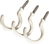 Landscapers Select GB0263L Storage Hook, 1-27/64 L, 2-3/4 in H, Steel, White, Wall Mount Mounting