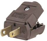 Leviton C20-00101-00P Polarized Electrical Plug, 2 -Pole, 15 A, 125 V, NEMA: NEMA 1-15P, Brown